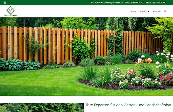 Website fuer Garten und Landschaftsbau